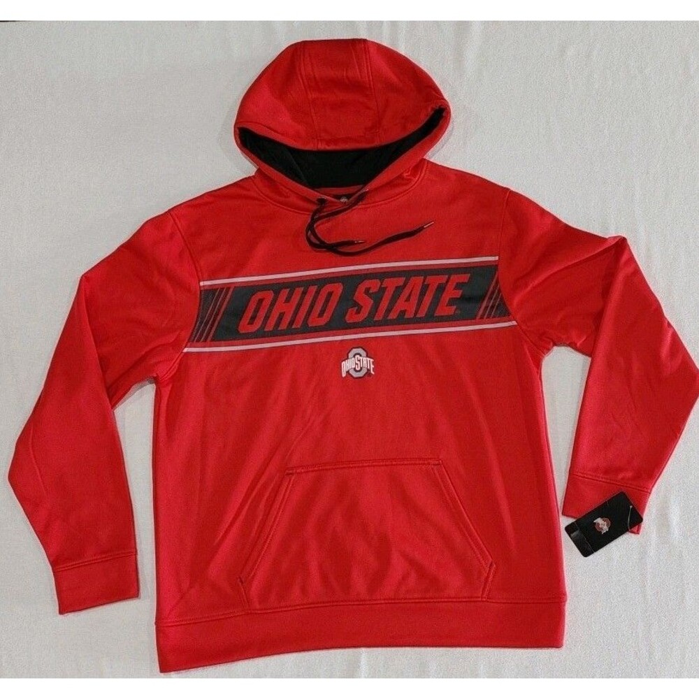 Ohio State Buckeyes Hoodie Red Pullover Sweatshirt Adult Large New With Tags